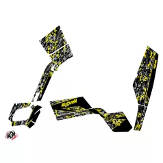   Karosszéria védő dekor matrica készlet Quad CAN-AM Predator Fekete/Szürke/Sárga Széria
