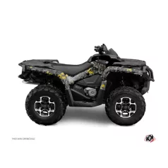   Karosszéria védő dekor matrica készlet Quad CAN-AM Camo Fekete/Sárga Széria