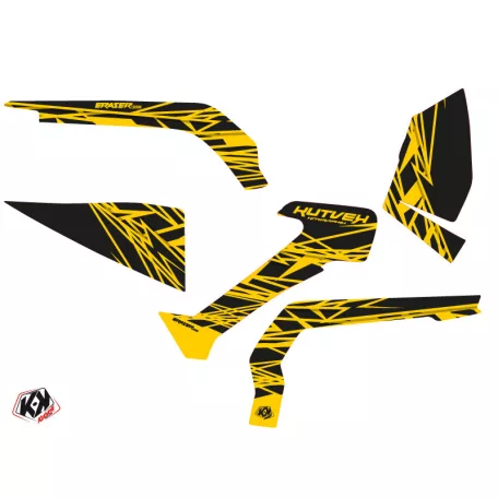 Karosszéria védő dekor matrica készlet Quad CAN-AM Eraser Sárga/Fekete Széria