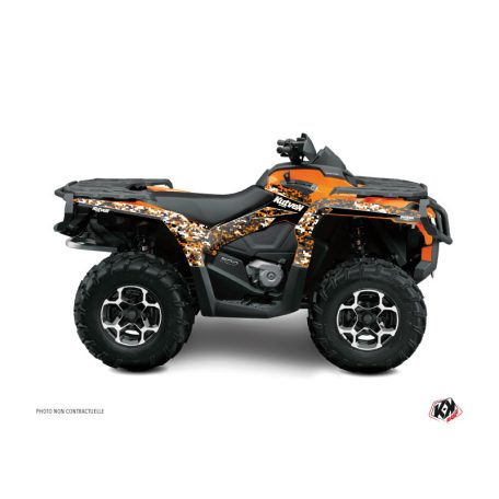 Karosszéria védő dekor matrica készlet Quad CAN-AM Predator Narancs Széria