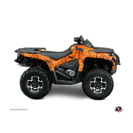 Karosszéria védő dekor matrica készlet Quad CAN-AM Camo Narancs Széria