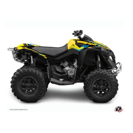 Karosszéria védő dekor matrica készlet Quad CAN-AM Stage Sárga/Kék Széria