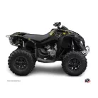 Karosszéria védő dekor matrica készlet Quad CAN-AM Camo Fekete/Sárga Széria