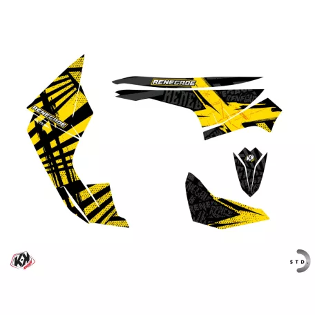 Karosszéria védő dekor matrica készlet Quad CAN-AM Kollector Sárga Széria