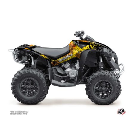 Karosszéria védő dekor matrica készlet Quad CAN-AM Leaf Sárga Széria