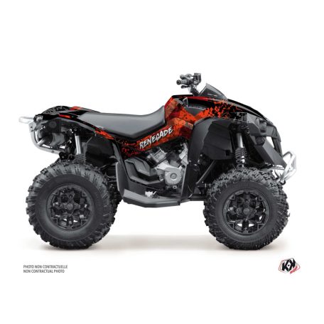 Karosszéria védő dekor matrica készlet Quad CAN-AM Leaf Piros Széria