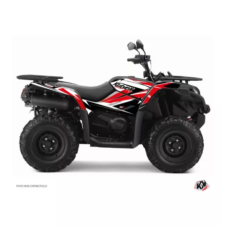 Karosszéria védő dekor matrica készlet Quad CF MOTO Stage Fekete/Piros Széria