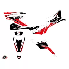   Karosszéria védő dekor matrica készlet Quad CF MOTO Stage Fekete/Piros Széria