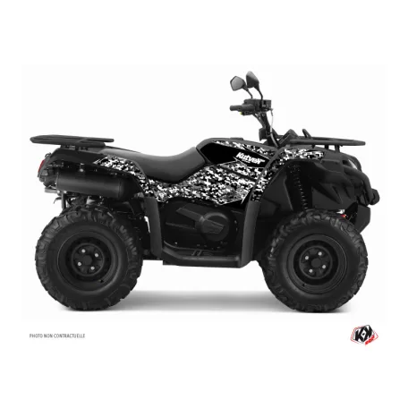 Karosszéria védő dekor matrica készlet Quad CF MOTO Predator Fekete Széria