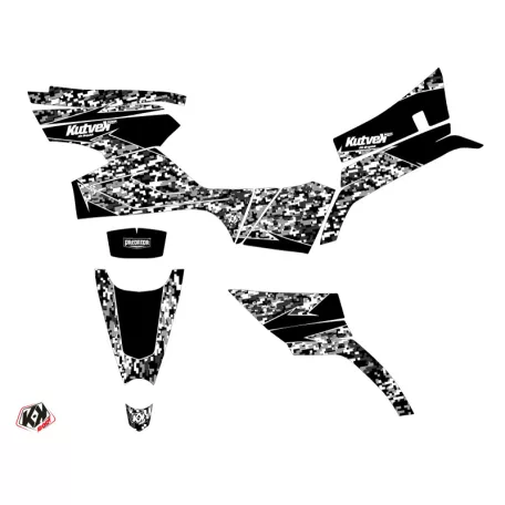 Karosszéria védő dekor matrica készlet Quad CF MOTO Predator Fekete Széria