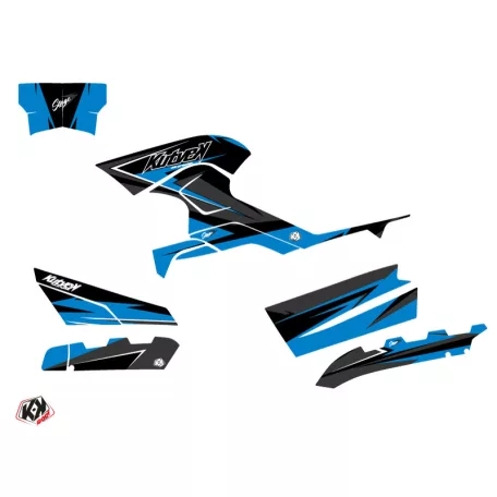 Karosszéria védő dekor matrica készlet Quad CF MOTO Stage Kék/Fekete Széria
