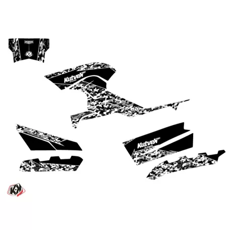 Karosszéria védő dekor matrica készlet Quad CF MOTO Predator Fekete Széria