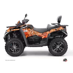   Karosszéria védő dekor matrica készlet Quad CF MOTO Predator Fekete/Narancs Széria