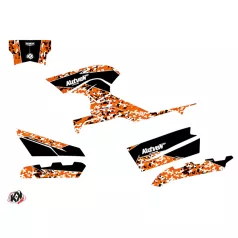   Karosszéria védő dekor matrica készlet Quad CF MOTO Predator Fekete/Narancs Széria