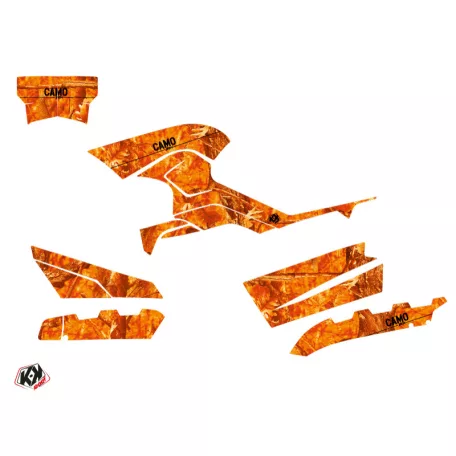 Karosszéria védő dekor matrica készlet Quad CF MOTO Camo Narancs Széria