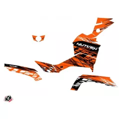   Karosszéria védő dekor matrica készlet Quad CF MOTO Eraser Narancs/Fekete Széria