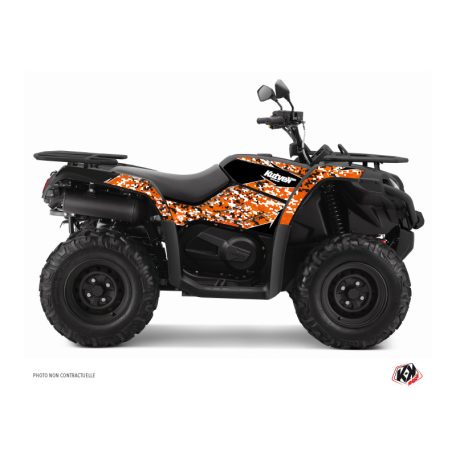 Karosszéria védő dekor matrica készlet Quad CF MOTO Predator Fekete/Narancs Széria