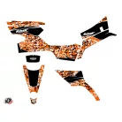 Karosszéria védő dekor matrica készlet Quad CF MOTO Predator Fekete/Narancs Széria