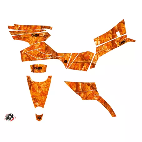 Karosszéria védő dekor matrica készlet Quad CF MOTO Camo Narancs Széria