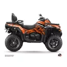 Karosszéria védő dekor matrica készlet Quad CF MOTO Eraser Narancs/Fekete Széria
