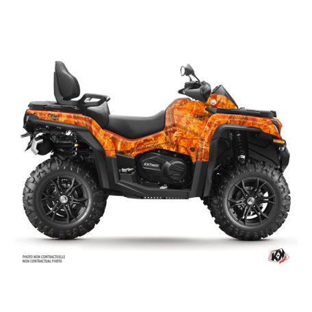 Karosszéria védő dekor matrica készlet Quad CF MOTO Camo Narancs Széria