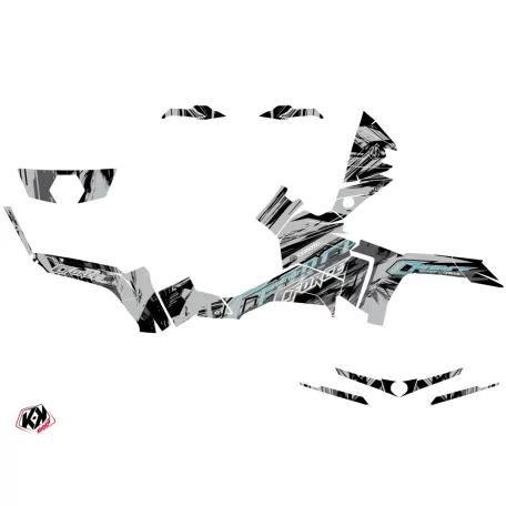 Karosszéria védő dekor matrica készlet Quad CF MOTO Brush Szürke Széria