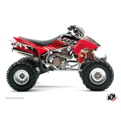   Karosszéria védő dekor matrica készlet Quad HONDA Eraser Piros/Fehér Széria