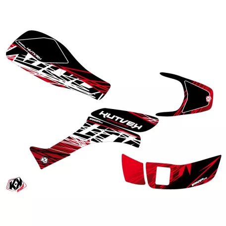 Karosszéria védő dekor matrica készlet Quad HONDA Eraser Piros/Fehér Széria