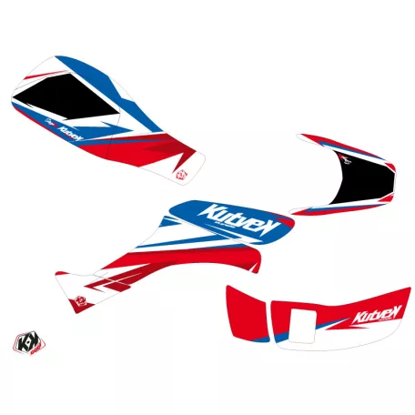 Karosszéria védő dekor matrica készlet Quad HONDA Stage Kék/Piros Széria