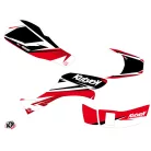 Karosszéria védő dekor matrica készlet Quad HONDA Stage Fekete/Piros Széria