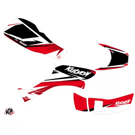Karosszéria védő dekor matrica készlet Quad HONDA Stage Fekete/Piros Széria