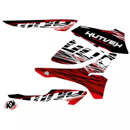 Karosszéria védő dekor matrica készlet Quad HONDA Eraser Piros/Fehér Széria