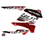 Karosszéria védő dekor matrica készlet Quad HONDA Eraser Piros/Fehér Széria