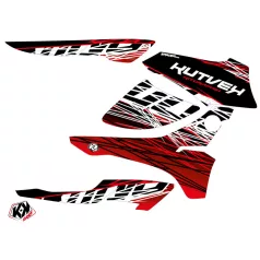   Karosszéria védő dekor matrica készlet Quad HONDA Eraser Piros/Fehér Széria