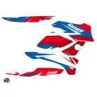 Karosszéria védő dekor matrica készlet Quad HONDA Stage Kék/Piros Széria