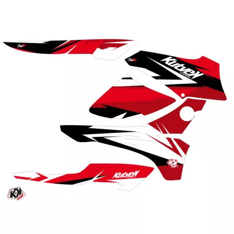 Karosszéria védő dekor matrica készlet Quad HONDA Stage Fekete/Piros Széria