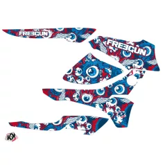  Karosszéria védő dekor matrica készlet Quad HONDA Freegun eyed Piros Széria