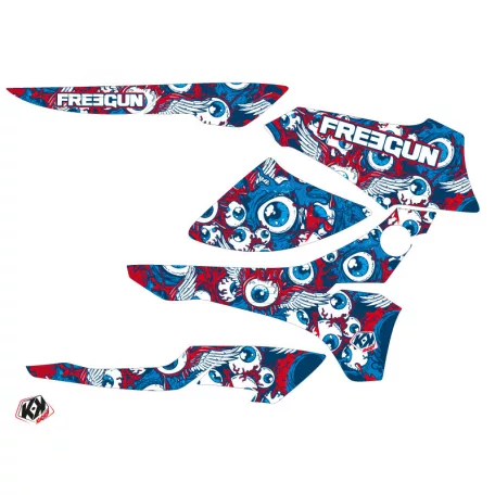 Karosszéria védő dekor matrica készlet Quad HONDA Freegun eyed Piros Széria