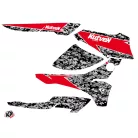Karosszéria védő dekor matrica készlet Quad HONDA Predator Fekete/Piros Széria