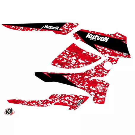 Karosszéria védő dekor matrica készlet Quad HONDA Predator Piros Széria