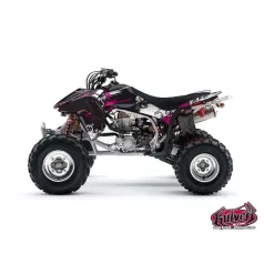   Karosszéria védő dekor matrica készlet Quad HONDA Trash Fekete/Rózsaszín Széria