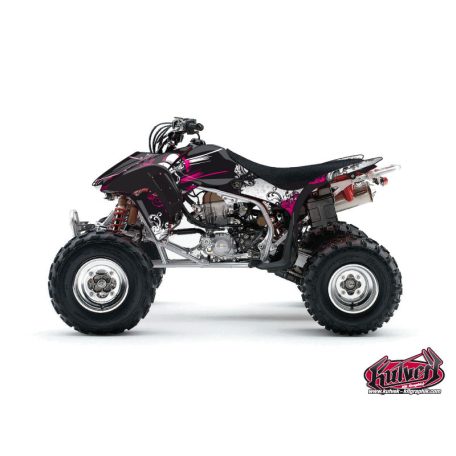 Karosszéria védő dekor matrica készlet Quad HONDA Trash Fekete/Rózsaszín Széria
