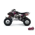 Karosszéria védő dekor matrica készlet Quad HONDA Trash Fekete/Rózsaszín Széria