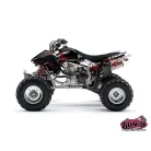 Karosszéria védő dekor matrica készlet Quad HONDA Trash Fekete/Piros Széria