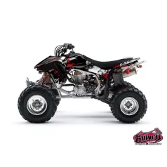   Karosszéria védő dekor matrica készlet Quad HONDA Trash Fekete/Piros Széria