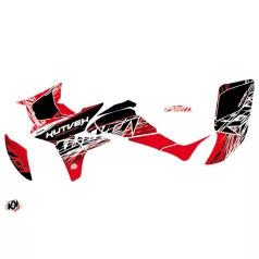   Karosszéria védő dekor matrica készlet Quad HONDA Eraser Piros/Fehér Széria