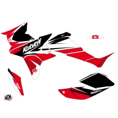   Karosszéria védő dekor matrica készlet Quad HONDA Stage Fekete/Piros Széria