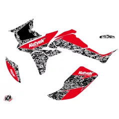   Karosszéria védő dekor matrica készlet Quad HONDA Predator Fekete/Piros Széria