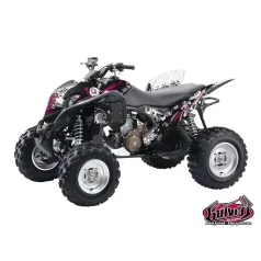   Karosszéria védő dekor matrica készlet Quad HONDA Trash Fekete/Rózsaszín Széria