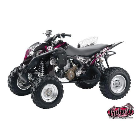 Karosszéria védő dekor matrica készlet Quad HONDA Trash Fekete/Rózsaszín Széria